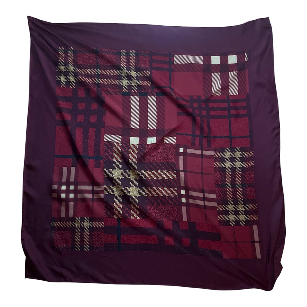 Burberry Burgundy Plaid Scarf